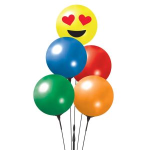 Reusable Emoji 5 Balloon Clusters